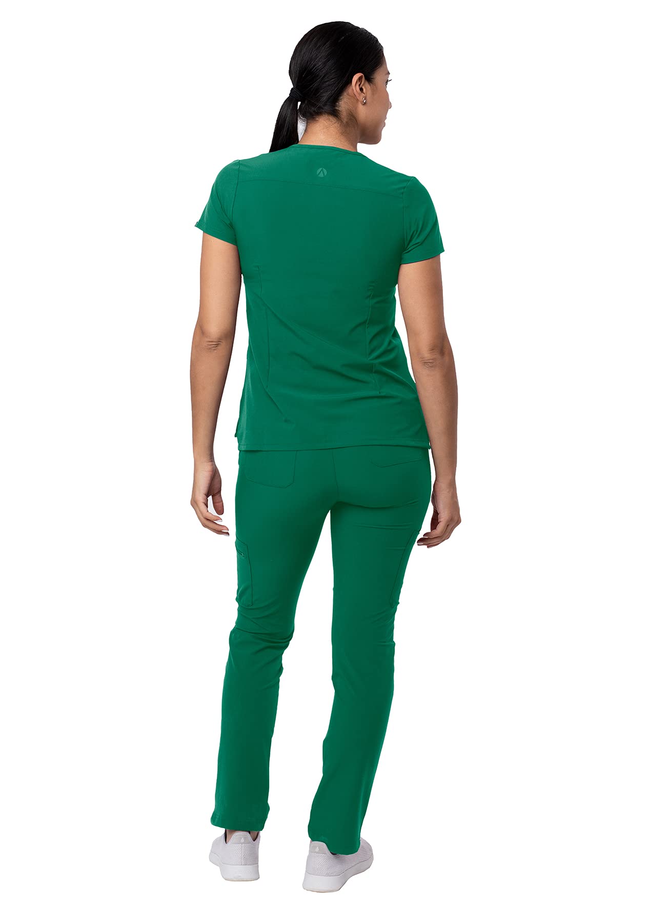 Ensemble de gommage Adar Addition Go-Basic pour femme - Haut de gommage slim à col en V et pantalon de gommage cargo skinny