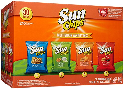 SunChips Multigrain Snacks, Variety Pack, 1 Ounce (Pack of 40)