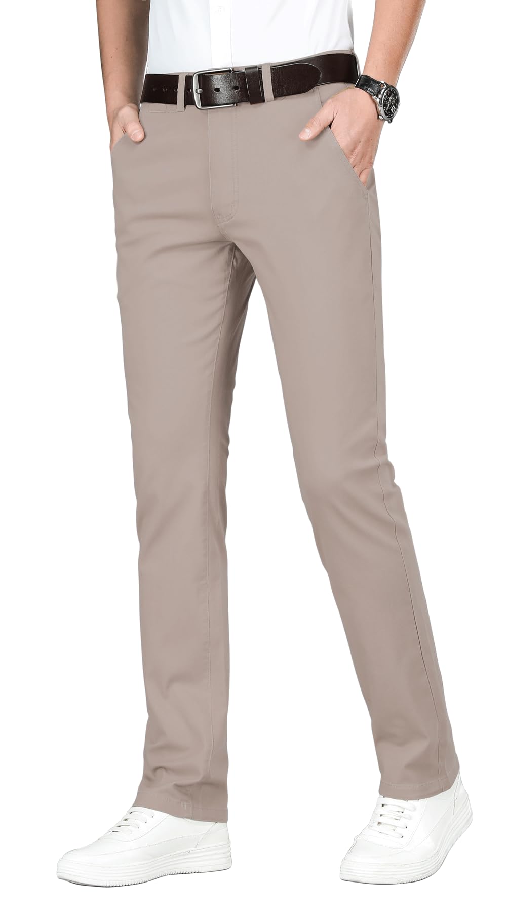 ESSYSHE Men’s Slim Fit Chino Pants Stretch Casual Khaki Pants for Men