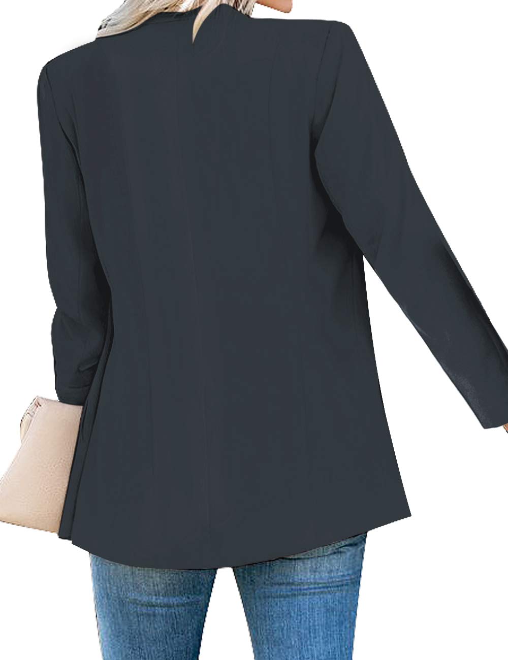 GRAPENT Damen Blazer mit offener Vorderseite, Business, Freizeit, Taschen, für die Arbeit im Büro