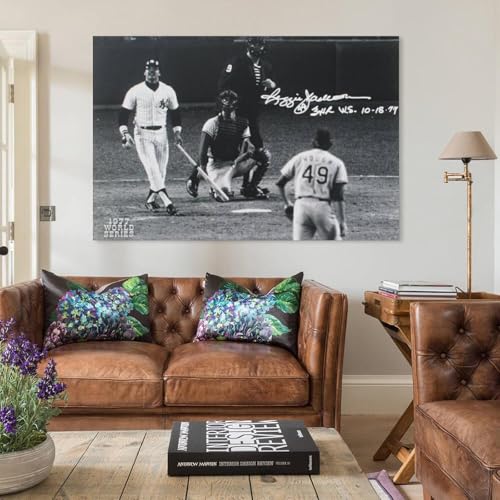 CENSO Reggie Jackson Baseball Canvas Poster Wall Art 12x18inch(30x45cm) Living Room Bedroom Office Kitchen Dining Room Bathroom
