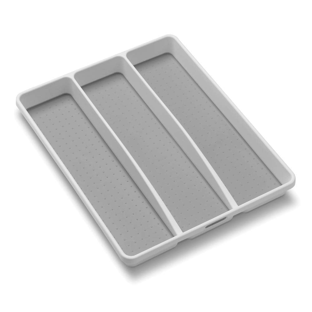 madesmart Klassische große Utensilienablage mit weichem Griff, rutschfeste Küchenschublade, Mehrzweck-Organisation für den Haushalt, BPA-frei, Granit