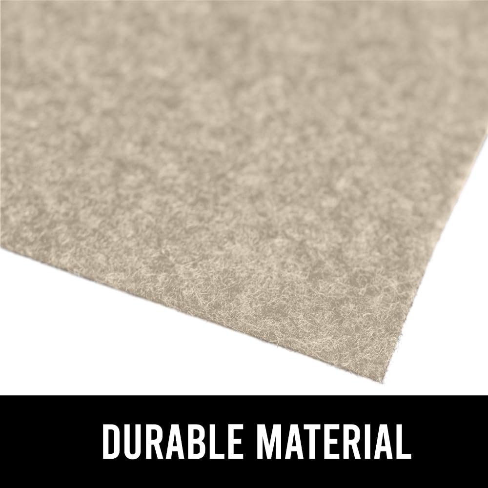 Gorilla Grip LeakGuard, nicht klebende Unterspülmatte für Küchenschränke, 24 x 40, wasserdichte, schnell trocknende Regaleinlage, langlebige, saugfähige Filzmatten für Badezimmerwaschbecken, Schränke, Kommoden, Damast, Taupe-Creme