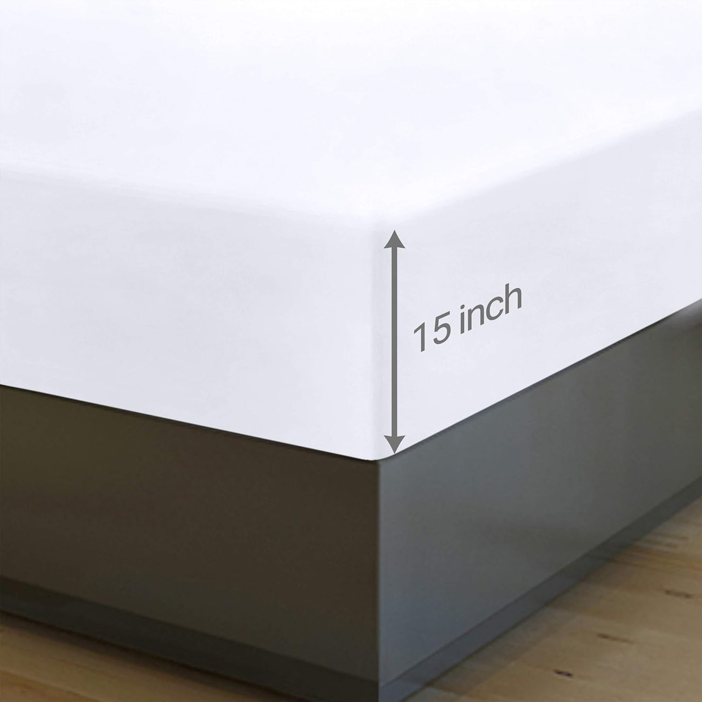 Utopia Bedding Spannbettlaken für Queensize-Betten – Großpackung mit 6 Spannbettlaken – weiche gebürstete Mikrofaser – tiefe Taschen – schrumpft und verblasst nicht – pflegeleicht (grau)