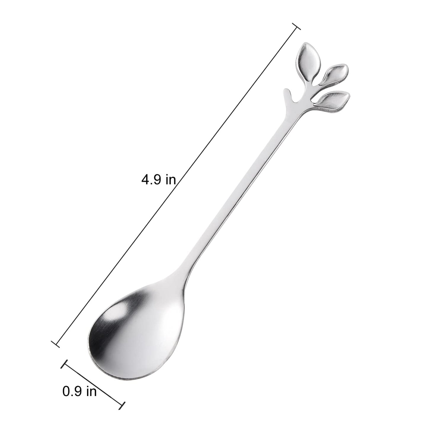 10 Pcs Long Handle Teaspoons, Gold Stainless Steel Stirring Coffee Spoons, Mixing Spoons Set For Ice Cream Cocktail (Gold)