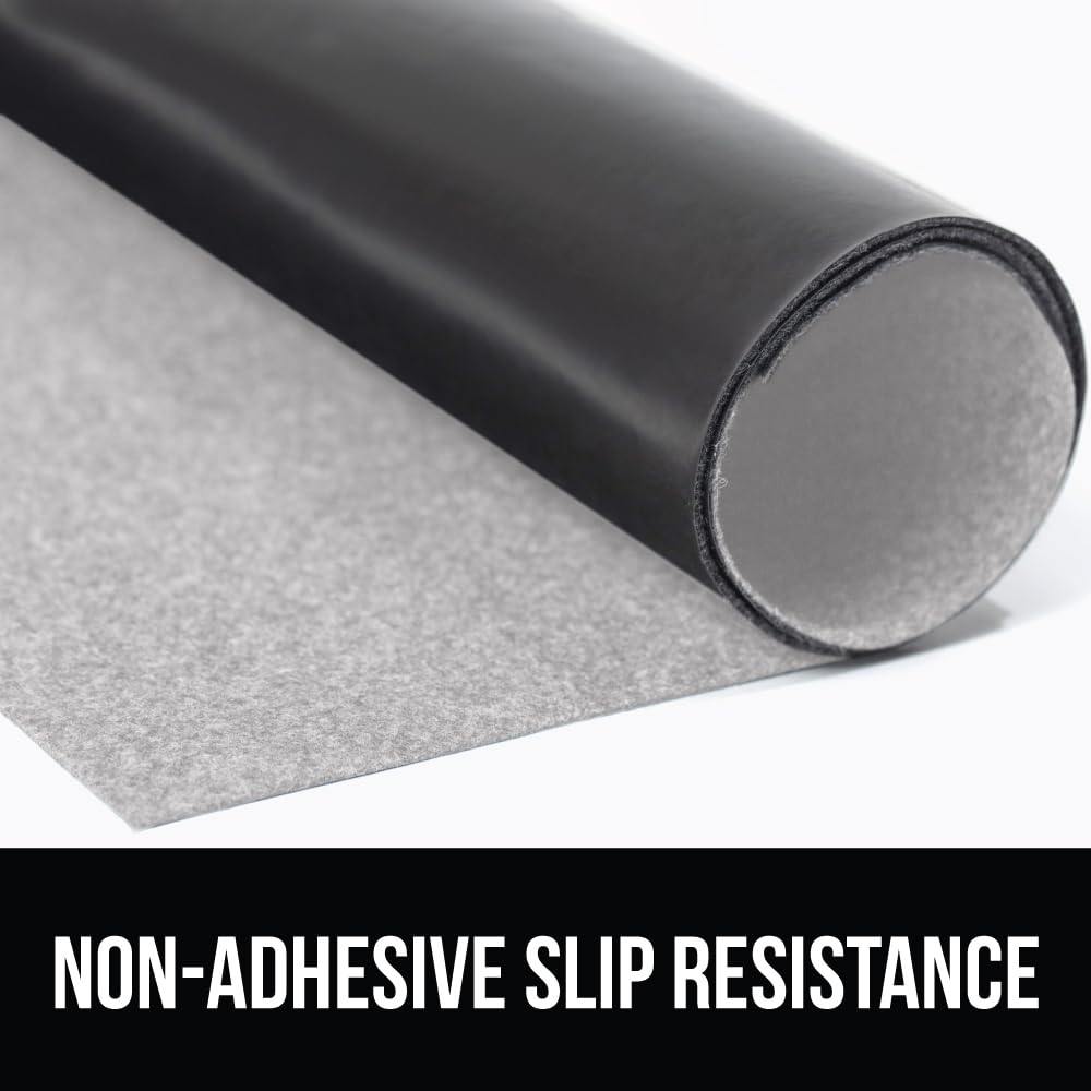 Gorilla Grip LeakGuard, nicht klebende Unterspülmatte für Küchenschränke, 24 x 40, wasserdichte, schnell trocknende Regaleinlage, langlebige, saugfähige Filzmatten für Badezimmerwaschbecken, Schränke, Kommoden, Damast, Taupe-Creme