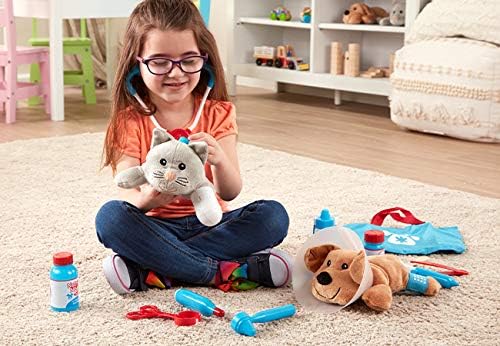 Melissa & Doug Examine and Treat Pet Vet Play Set (24 pcs) - Kids Veterinary Play Set, Veterinarian Kit For Kids, STEAM Toy, Pretend Play Doctor Set For Kids Ages 3+