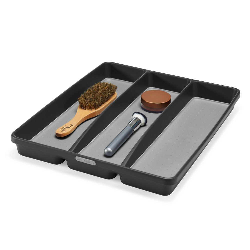 madesmart Klassische große Utensilienablage mit weichem Griff, rutschfeste Küchenschublade, Mehrzweck-Organisation für den Haushalt, BPA-frei, Granit