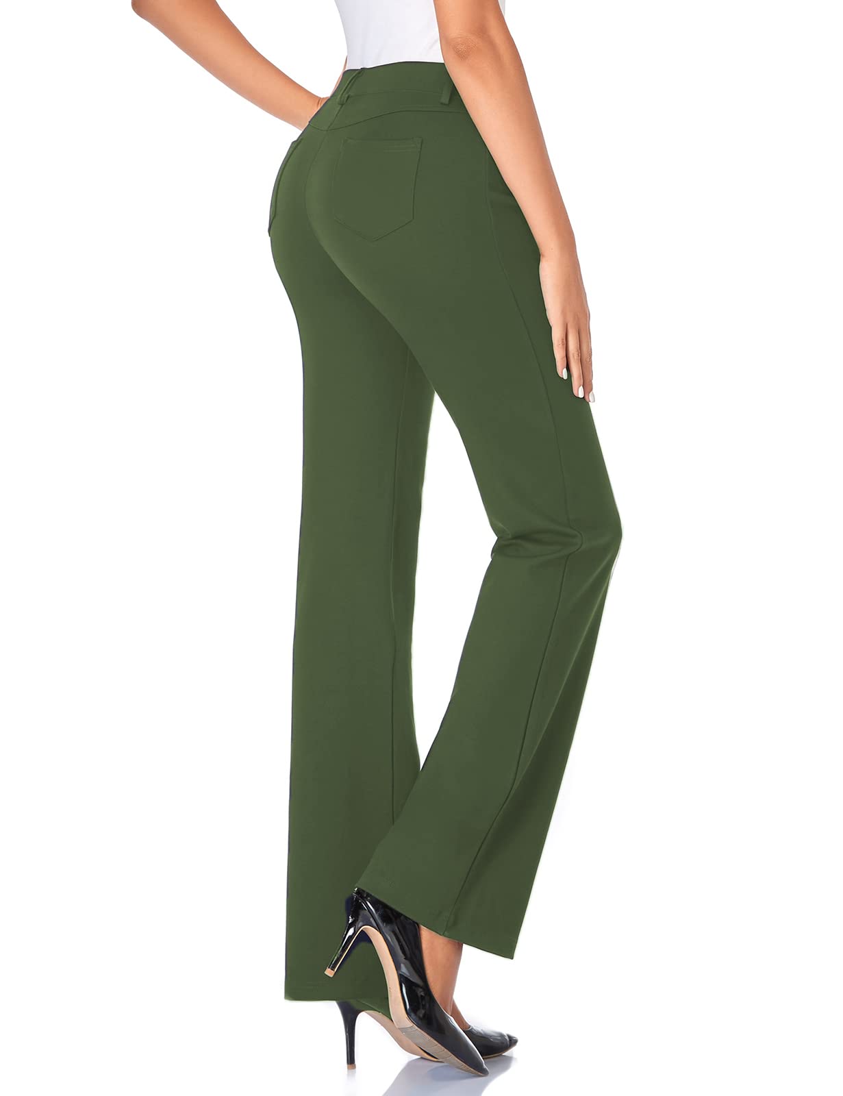 Pantalon extensible pour femme Tapata 28''/30''/32''/34'' avec poches, taille haute, petite, taille standard pour le travail au bureau