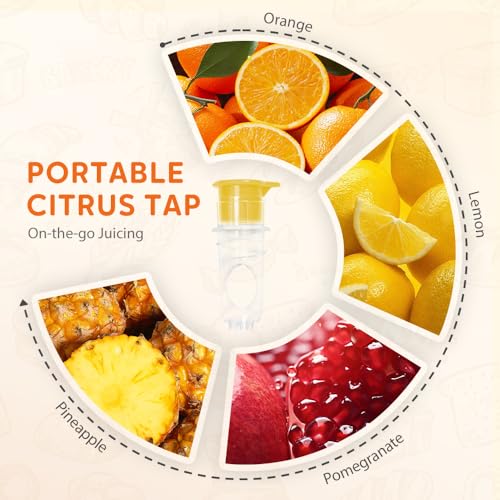 Lemon Squeezer,2025 New Screw-Top Lemon Squeezer Manual Lemon Juicer with Built-In Filter Orange Citrus Press, Spout for Cocktails Drinks Easy to Use (yellow+green2pcs)