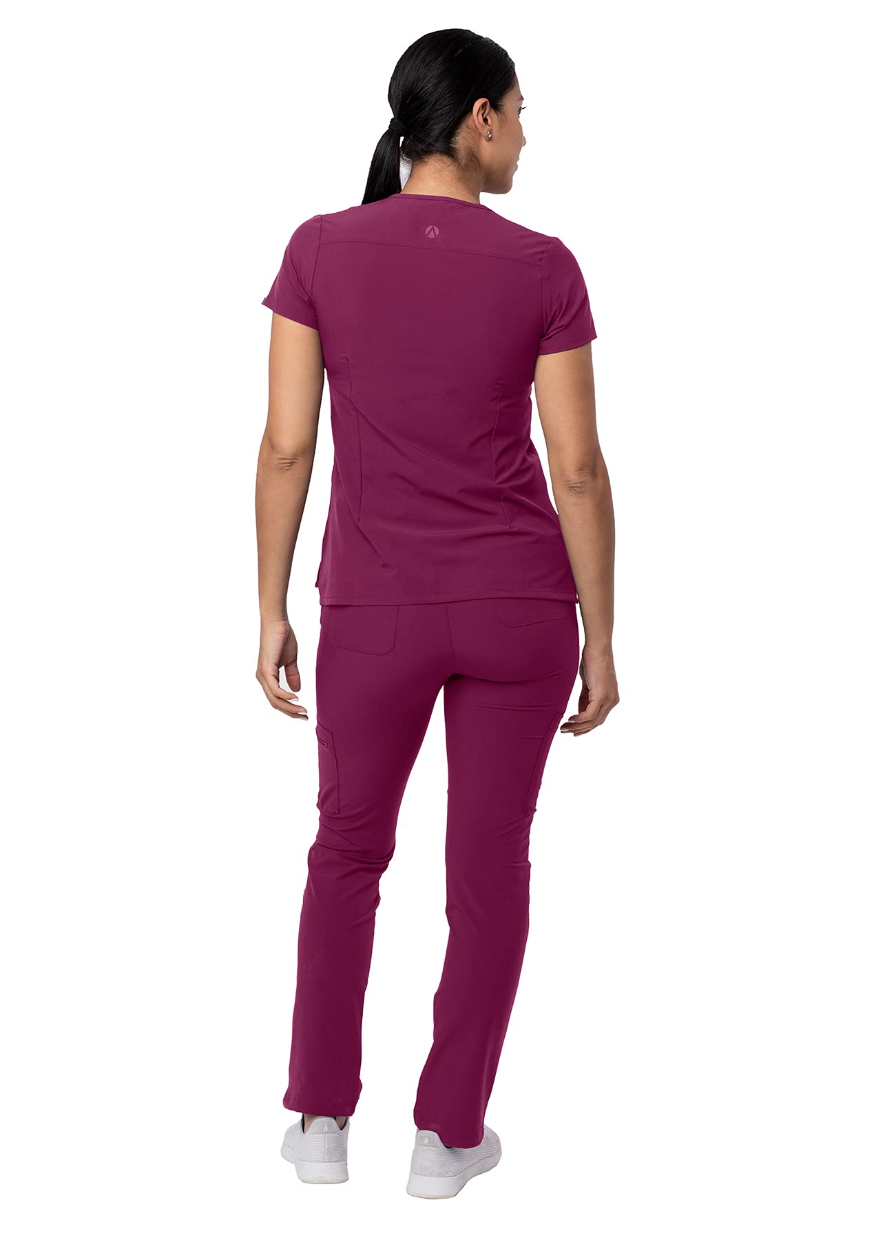 Ensemble de gommage Adar Addition Go-Basic pour femme - Haut de gommage slim à col en V et pantalon de gommage cargo skinny