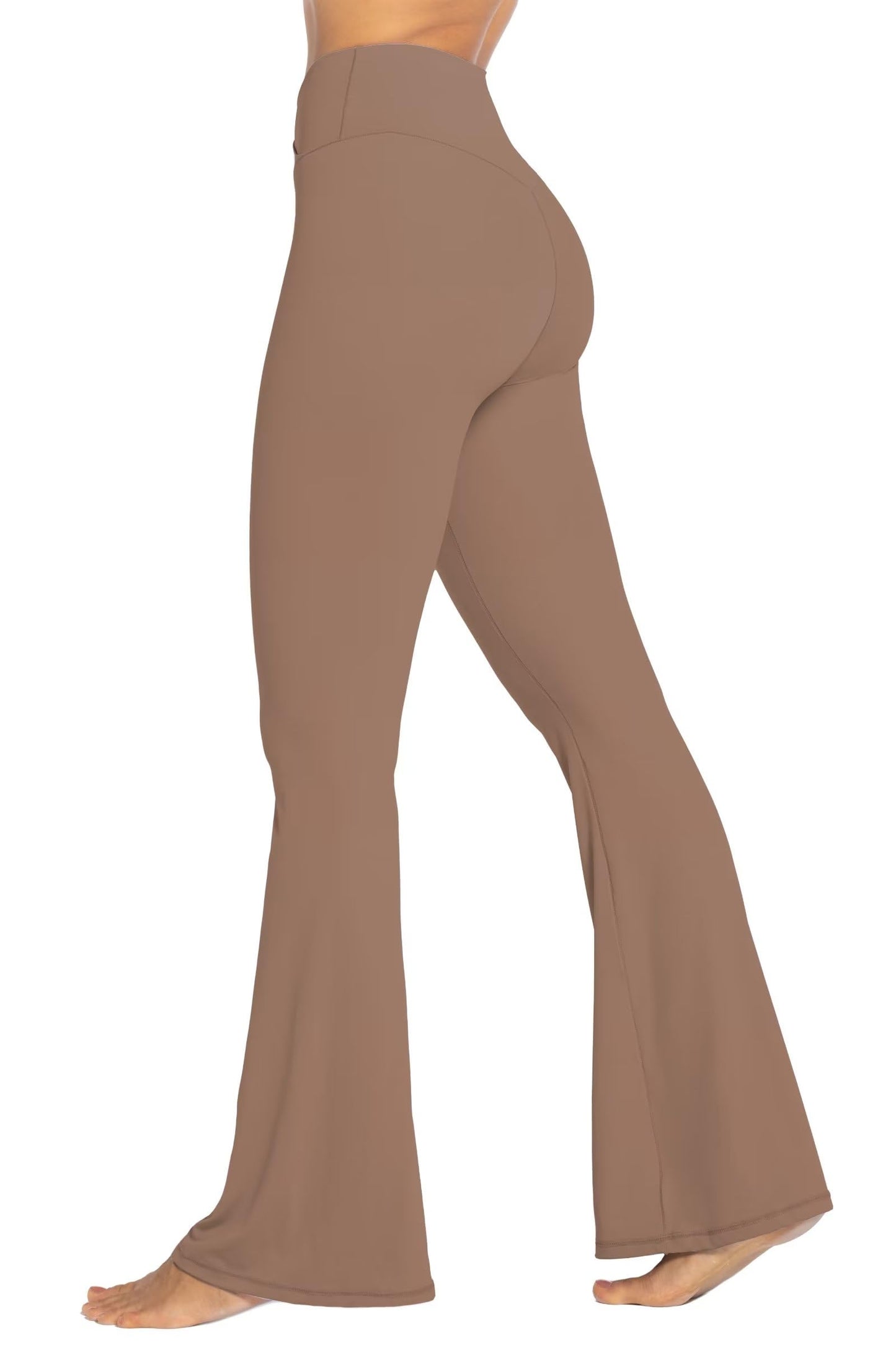 Sunzel Womens Flare Leggings No Front Seam Flare Yoga Pants with Tummy Control Crossover High Waist and Wide Leg