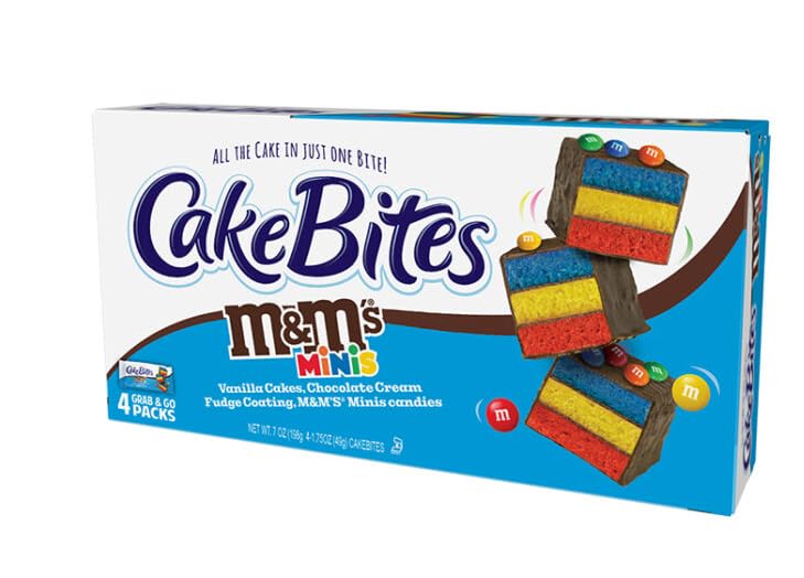 The Original Cakebites by Cookies United, Grab-and-Go Bite-Sized Snack (Classic Italian Rainbow, 8 Pack)