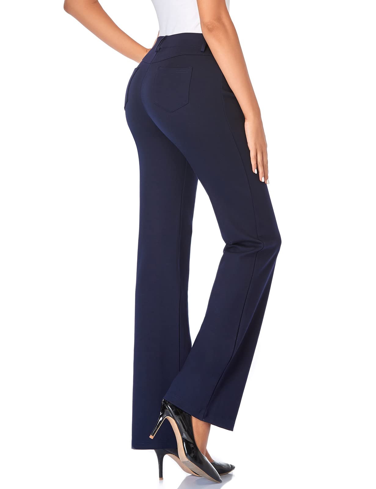 Pantalon extensible pour femme Tapata 28''/30''/32''/34'' avec poches, taille haute, petite, taille standard pour le travail au bureau
