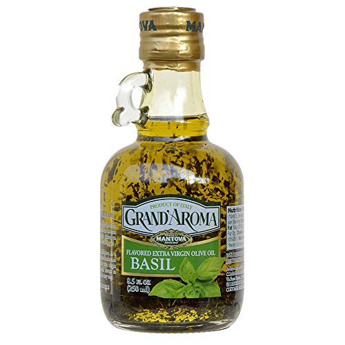 Mantova Grand’Aroma Flavored Extra Virgin Olive Oils, Variety Gift Set, made in Italy, cold-pressed, 100% natural, heart-healthy, for grilling, barbequing, smoking, and cooking, 8.5 oz