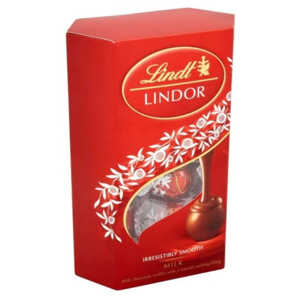 Lindt LINDOR Milk Chocolate Candy Truffles, Milk Chocolate with Smooth, Melting Truffle Center, 25.4 oz., 60 Count