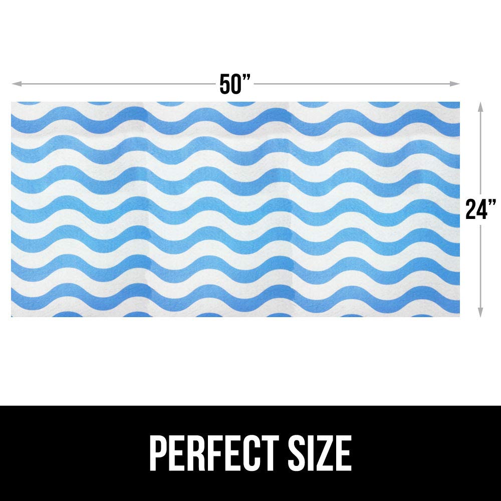 Gorilla Grip LeakGuard, nicht klebende Unterspülmatte für Küchenschränke, 24 x 40, wasserdichte, schnell trocknende Regaleinlage, langlebige, saugfähige Filzmatten für Badezimmerwaschbecken, Schränke, Kommoden, Damast, Taupe-Creme