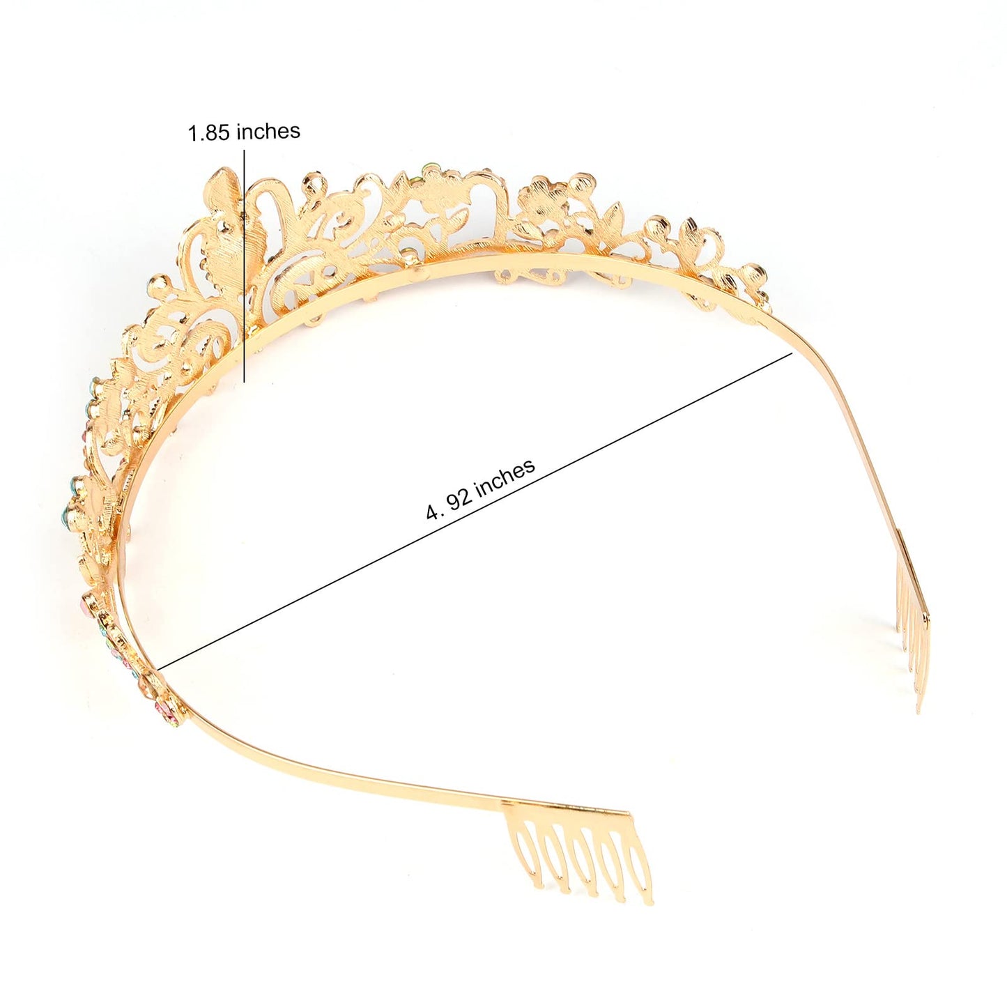 COCIDE Tiara Crystal Crowns Princess Rhinestone Crown with Combs Bride Headbands Bridal Wedding Prom Birthday Party Hair Accessories Jewelry for Women Girls (Silver)