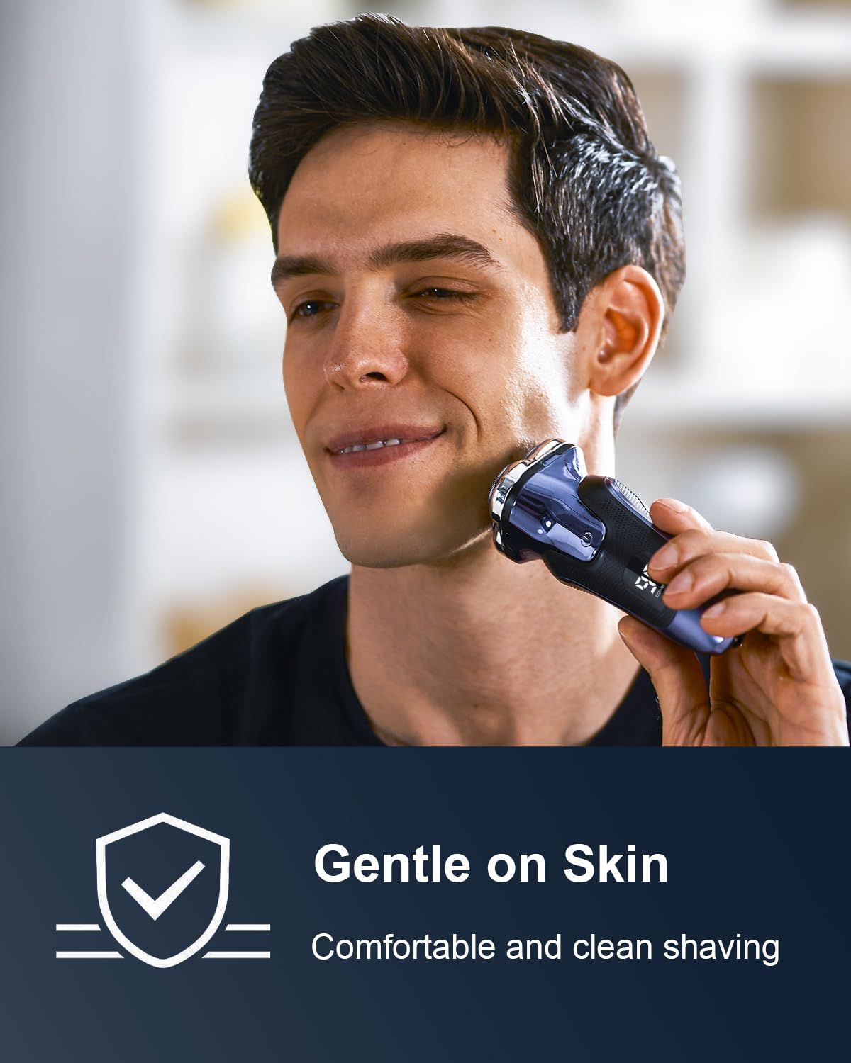 Rechargeable Electric Razor for Men: IPX6 Waterproof Shaver - 1.5H Fast Charge, 4D Flex Precision Blades with Pop-Up Trimmer - Gentle on Sensitive Skin, Perfect for Travel