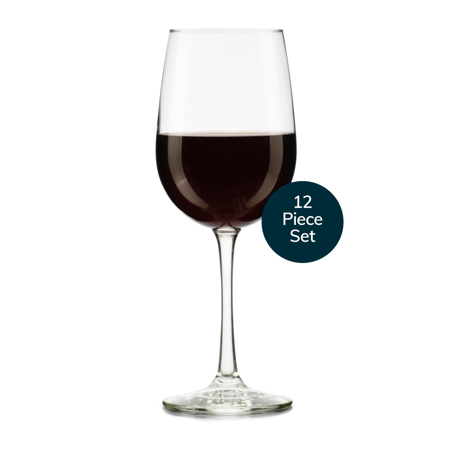 Libbey Vina Red Balloon Wine Glasses, 18.25 Oz Elegant Large Red Wine Glasses Set of 6, Long Stem Glass Wine Glasses for Weddings, Birthdays, and More