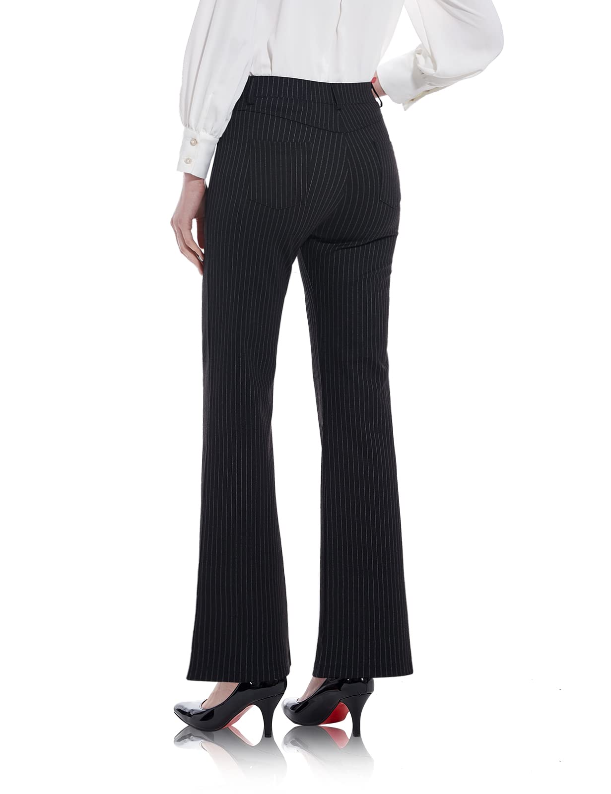 Pantalon extensible pour femme Tapata 28''/30''/32''/34'' avec poches, taille haute, petite, taille standard pour le travail au bureau