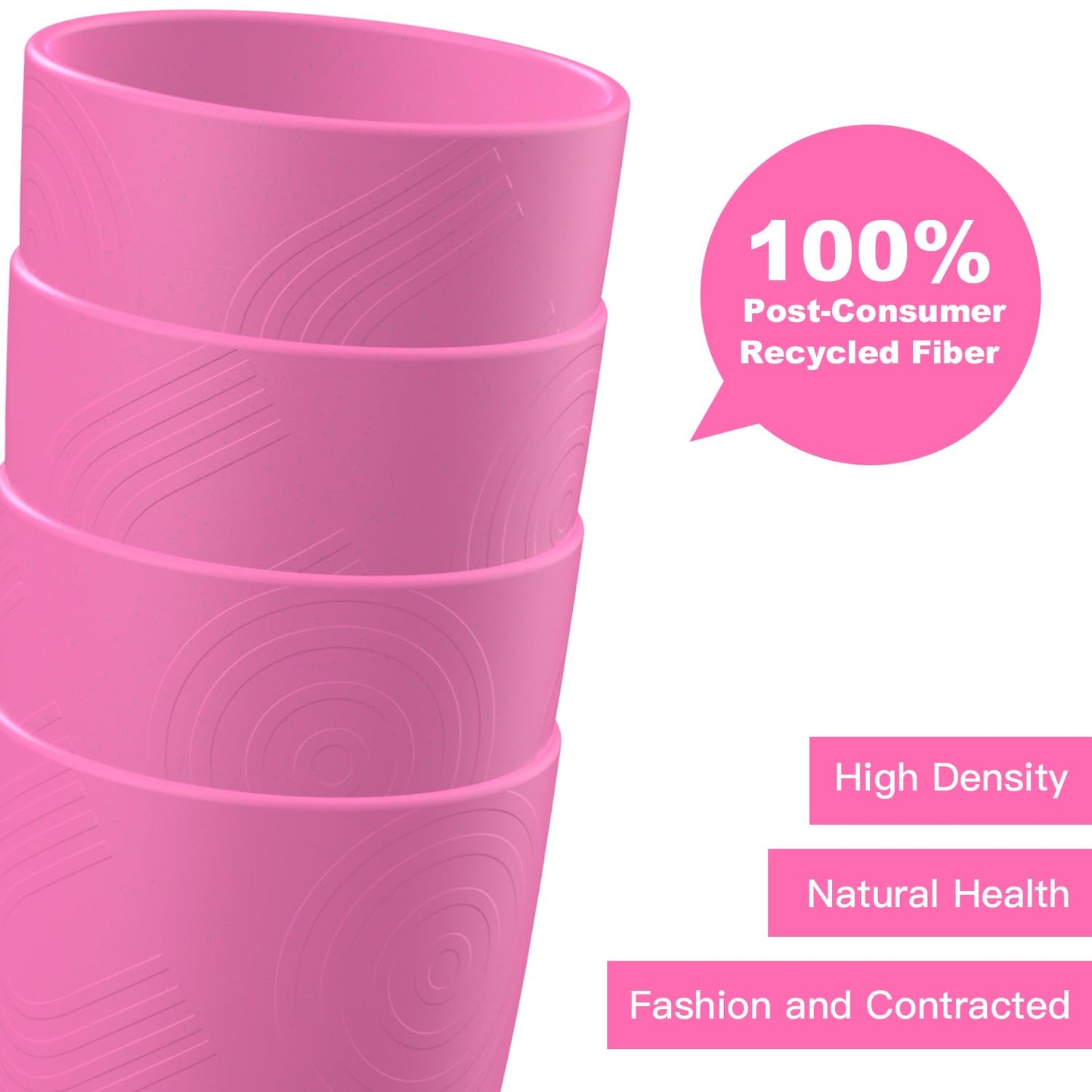 Homienly Becher mit Weizenstrohhalm, Plastikbecher, unzerbrechliche Trinkbecher, wiederverwendbare, spülmaschinenfeste Wassergläser, stapelbare Plastik-Wasserbecher in mehreren Farben (20 OZ, 8 Stück)
