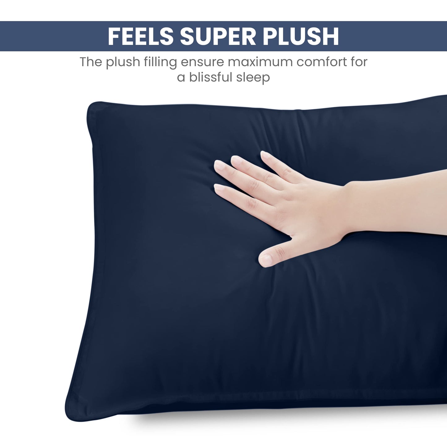 Utopia Bedding Bettkissen zum Schlafen (weiß), Queen Size, 2er-Set, Hotelkissen, Kühlkissen für Seiten-, Rücken- oder Bauchschläfer