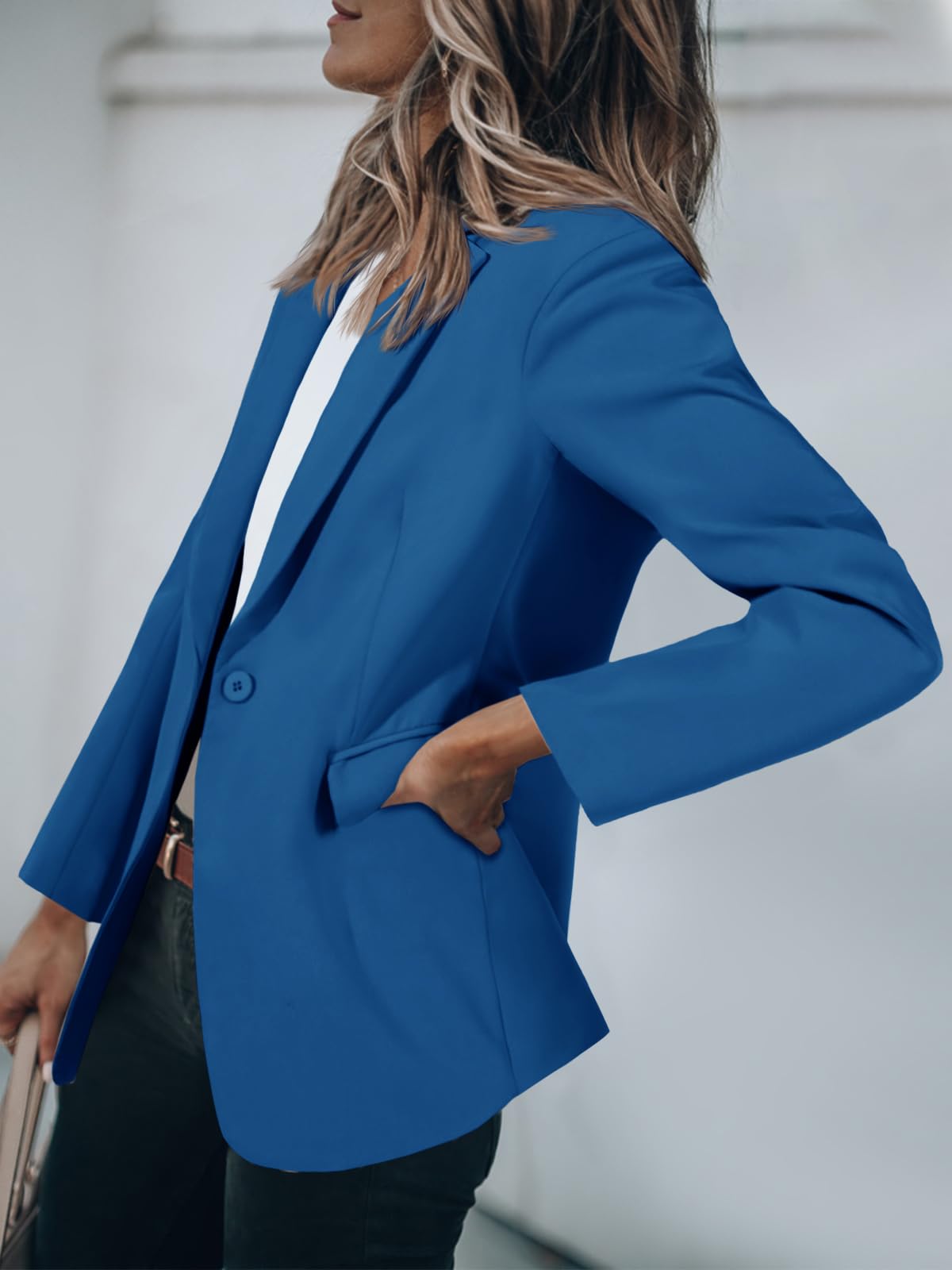 Blazers pour femmes Cicy Bell Vestes de costume à manches longues ouvertes sur le devant Tenues décontractées pour le travail