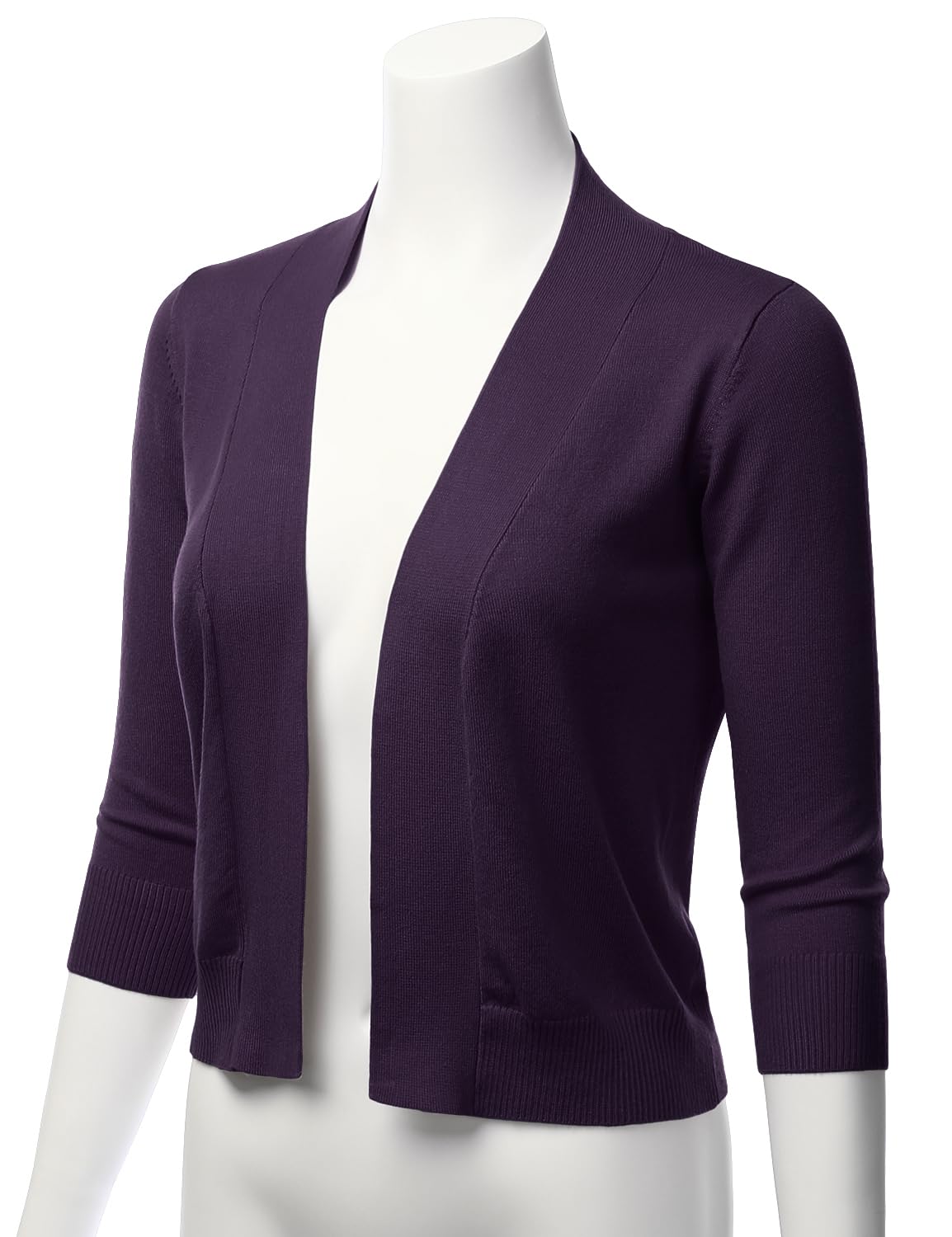 LALABEE Damen-Bolero, klassisch, 3/4-Ärmel, vorne offen, kurz, Cardigan, Shrugs für Kleider (S~XXL)
