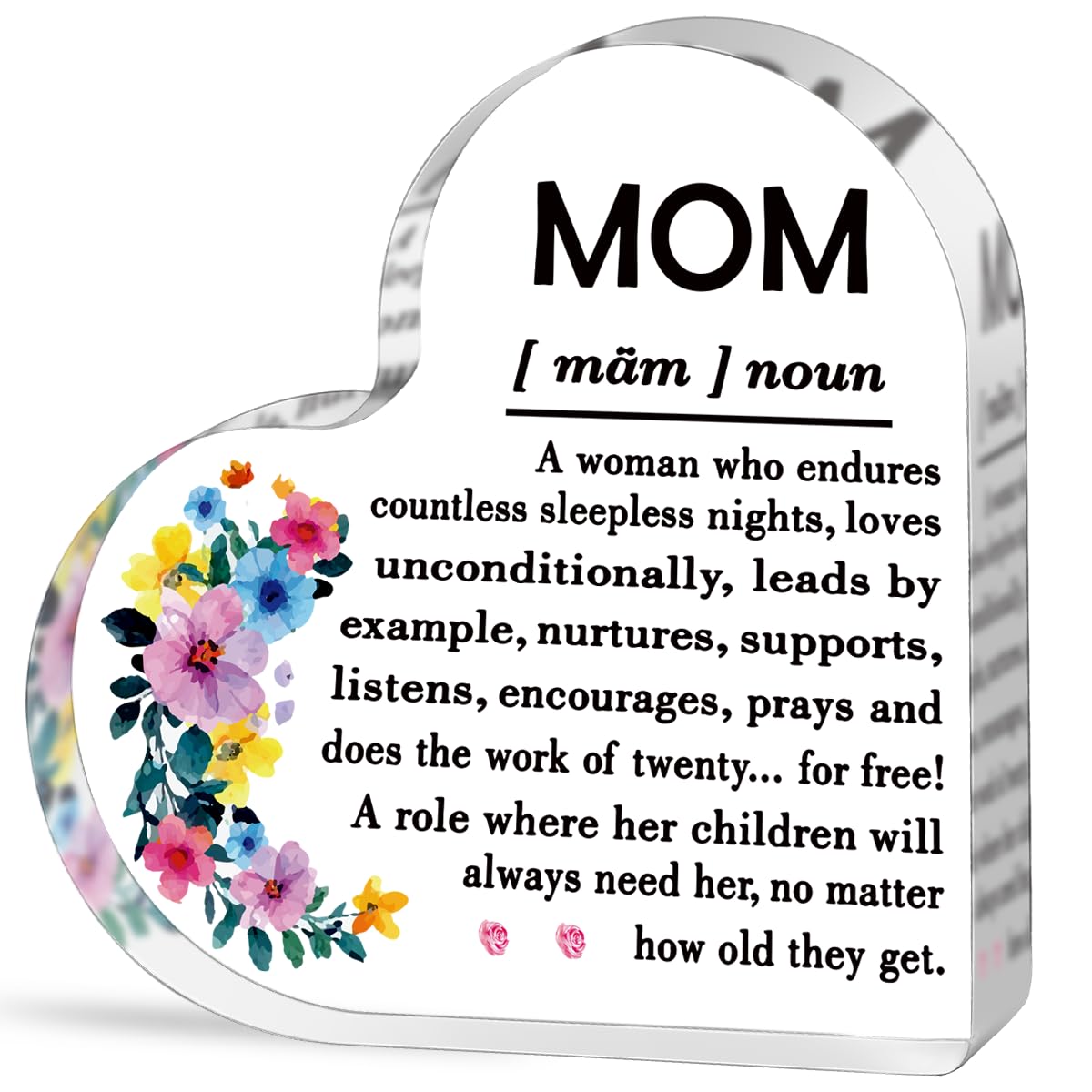 A heartfelt thank-you gift that says it all—beautifully printed on a clear 4.7 x 4.3 inch acrylic sign. Stylish, lightweight, and ready to display on any desk, shelf, or tabletop. Each piece is gift-ready and designed to leave a lasting impression.