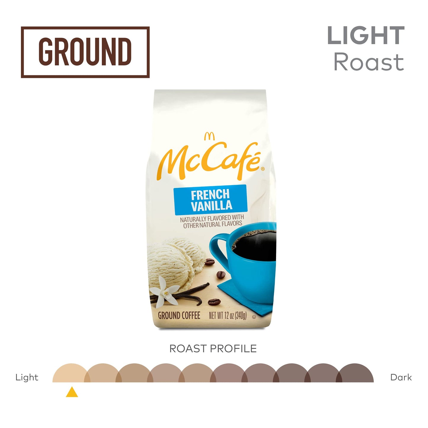 McCafe Colombian, Medium-Dark Roast Ground Coffee, 12 oz Bag