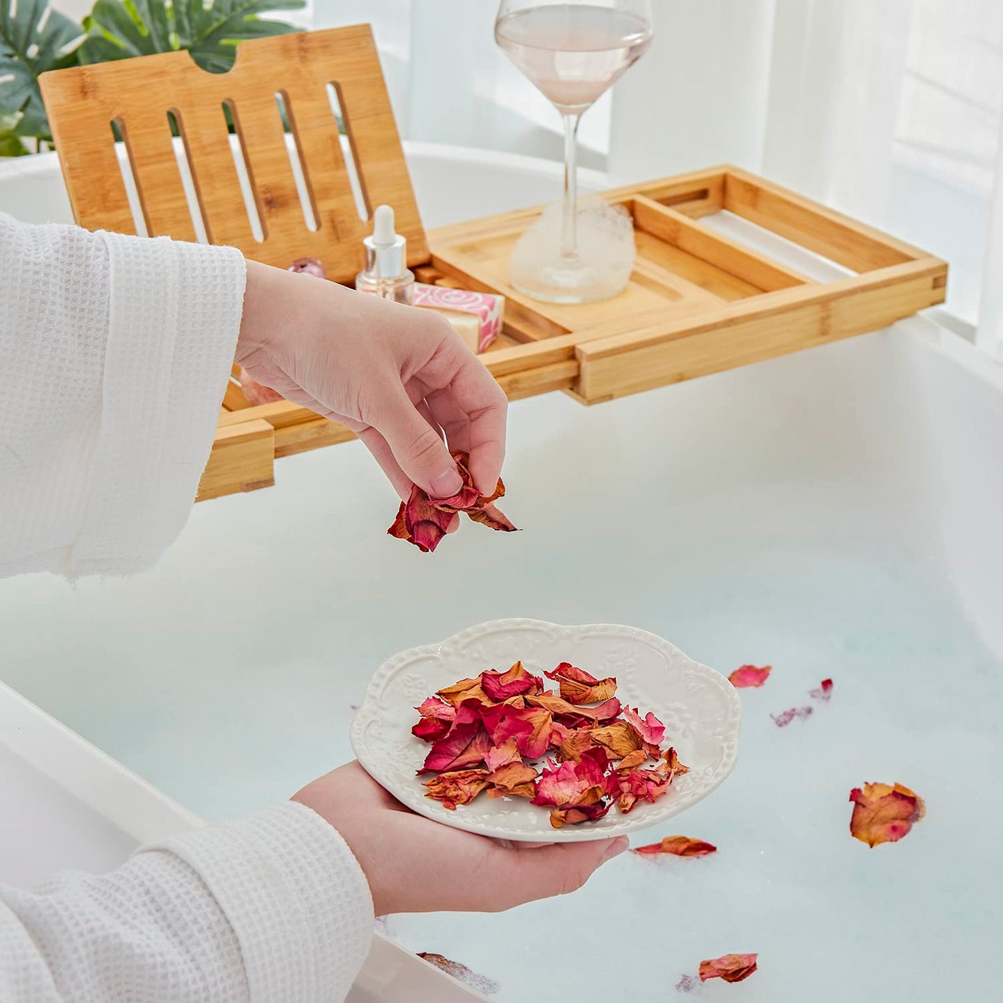 Spa-Geschenke für Frauen, Geschenkset, Selbstpflegeset, Geburtstagsgeschenke, 5-teiliges Rosenbadeset mit Massageöl, Badebombe, Salzpeeling, Seife, Handcreme, Weihnachtsgeschenke für Mama