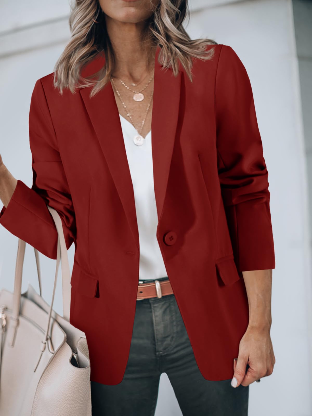 Blazers pour femmes Cicy Bell Vestes de costume à manches longues ouvertes sur le devant Tenues décontractées pour le travail