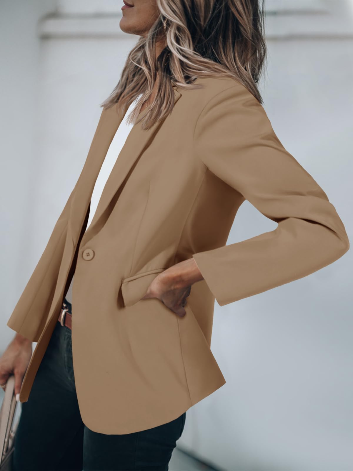 Blazers pour femmes Cicy Bell Vestes de costume à manches longues ouvertes sur le devant Tenues décontractées pour le travail