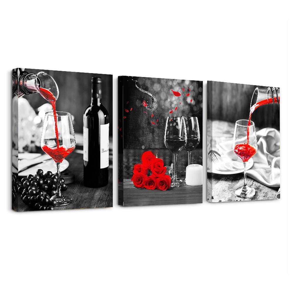 TTHYUEWS Canvas Wall Art for bar kitchen Living Room Office Bathroom home decoration Board Black and white Beach scenery golden Pineapple pictures Artwork restaurant Wall Decor Ready to Hang