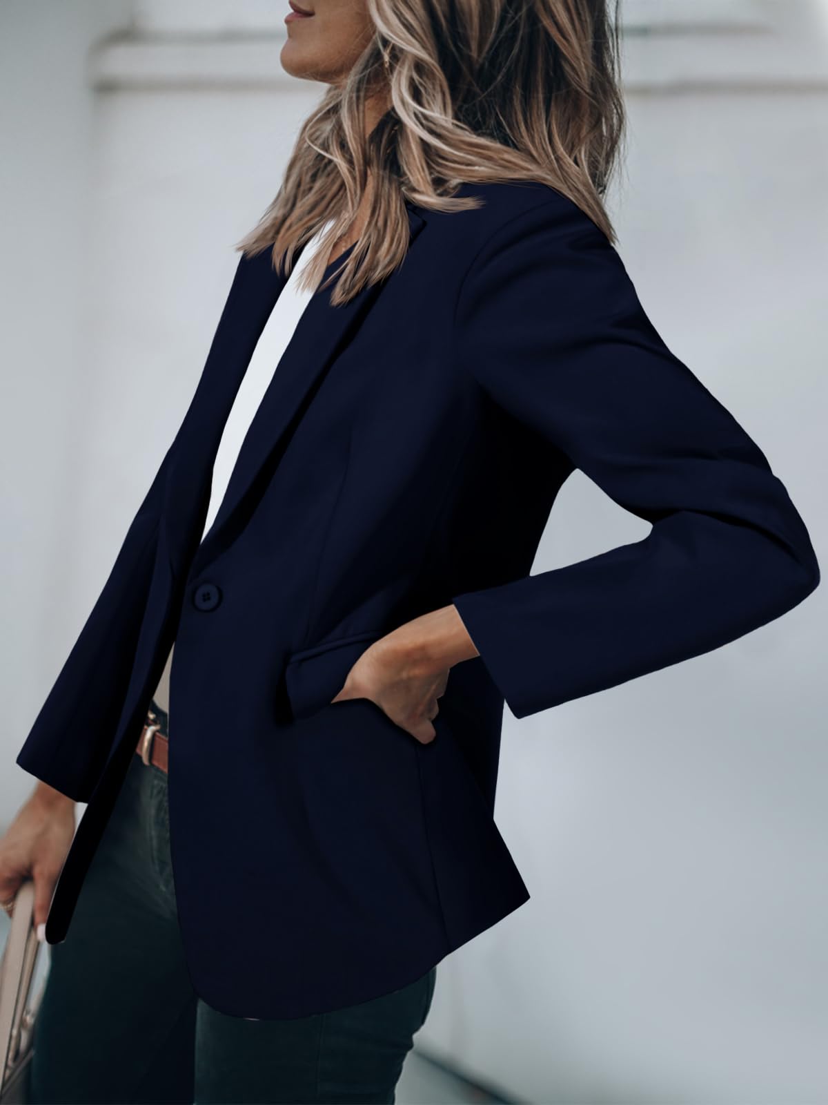 Blazers pour femmes Cicy Bell Vestes de costume à manches longues ouvertes sur le devant Tenues décontractées pour le travail