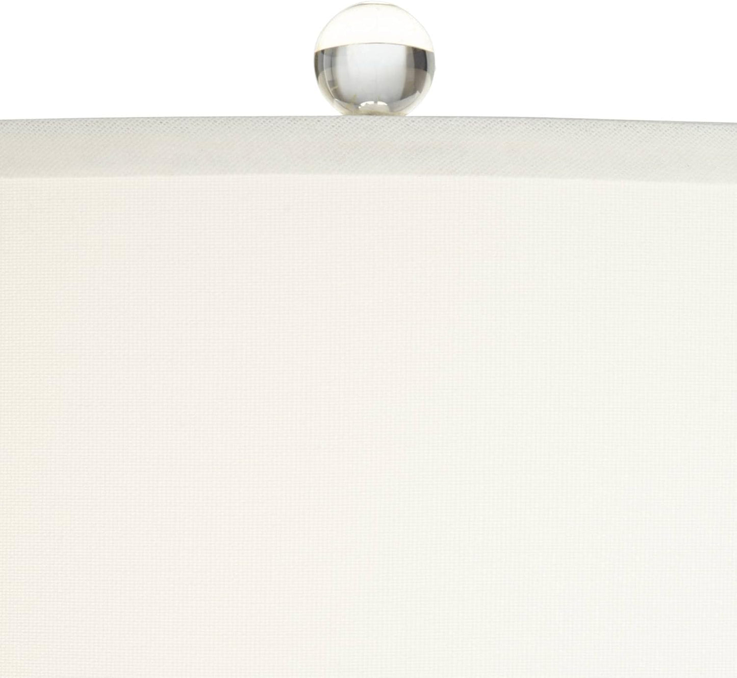Vienna Full Spectrum Lana Modern Table Lamp 38 1/2" Tall Clear Crystal Glass Hexagonal Column White Drum Shade Decor for Living Room Bedroom House Bedside Nightstand Home Office Entryway Family