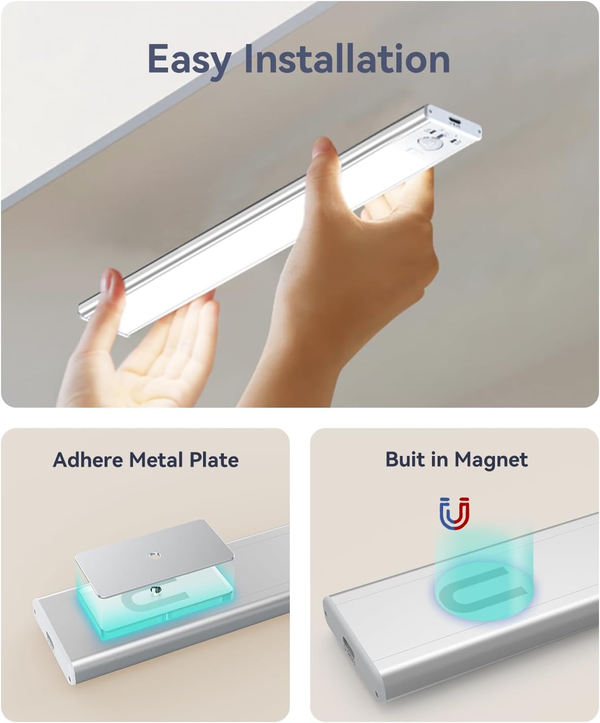 Under Cabinet LED Motion Sensor Light – Rechargeable, Wireless, Dimmable
