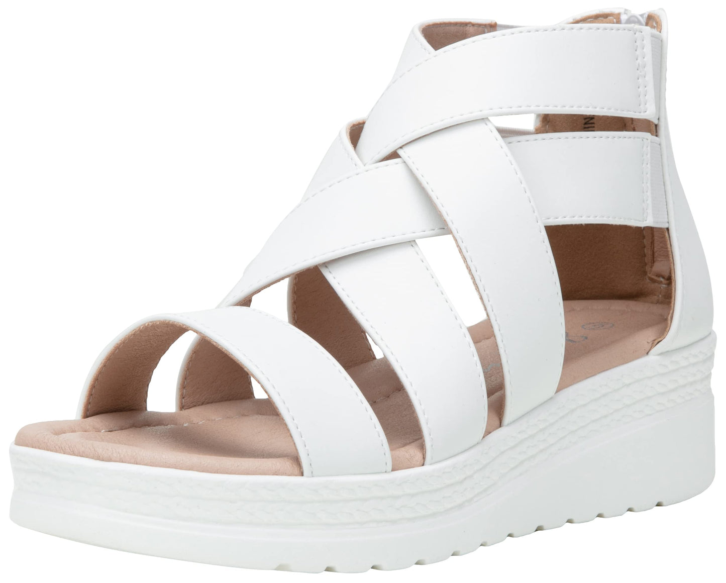 Jeossy Damen 866 Plateausandalen,Keilsandalen,Riemchensandalen,Sommersandalen für Damen mit Reißverschluss