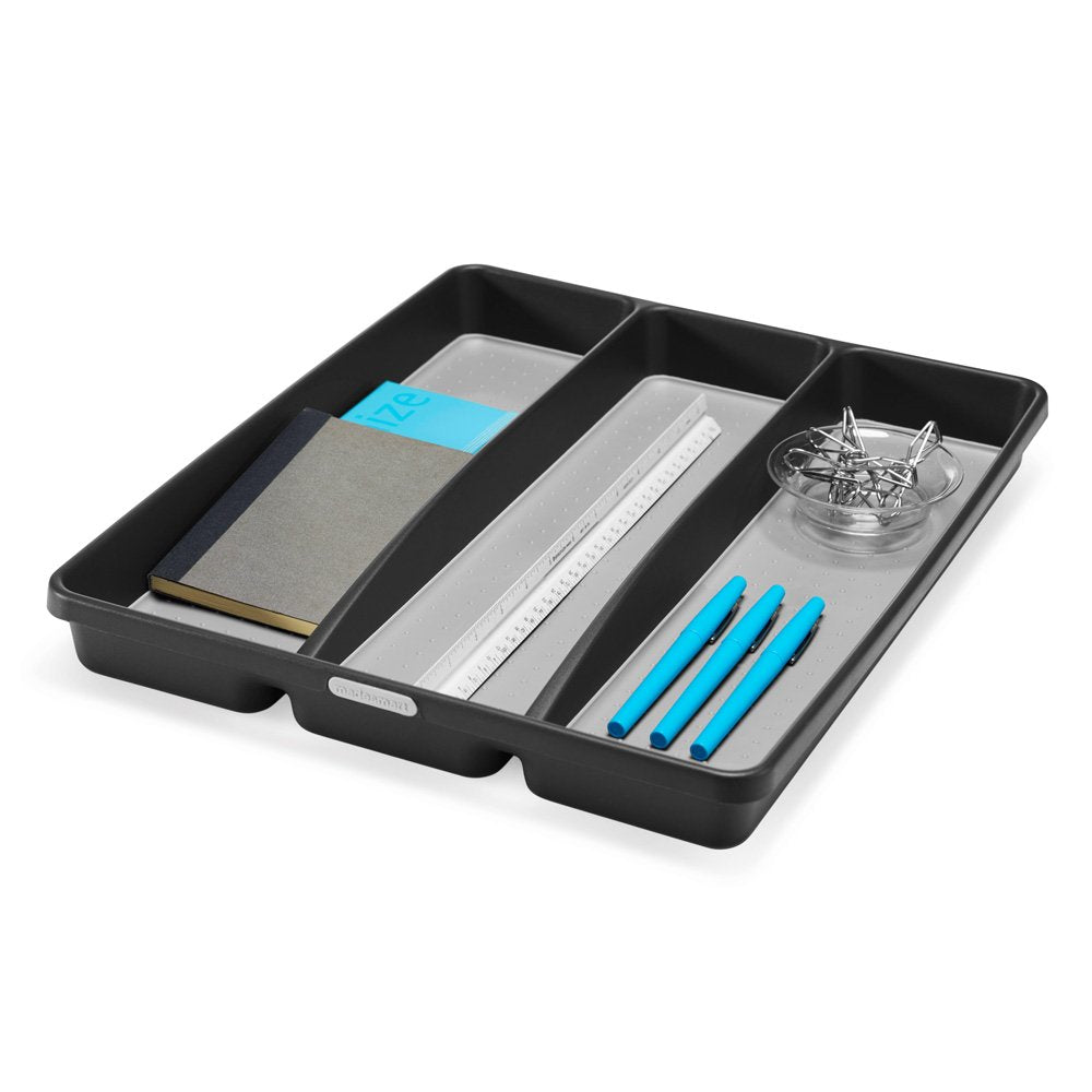 madesmart Klassische große Utensilienablage mit weichem Griff, rutschfeste Küchenschublade, Mehrzweck-Organisation für den Haushalt, BPA-frei, Granit