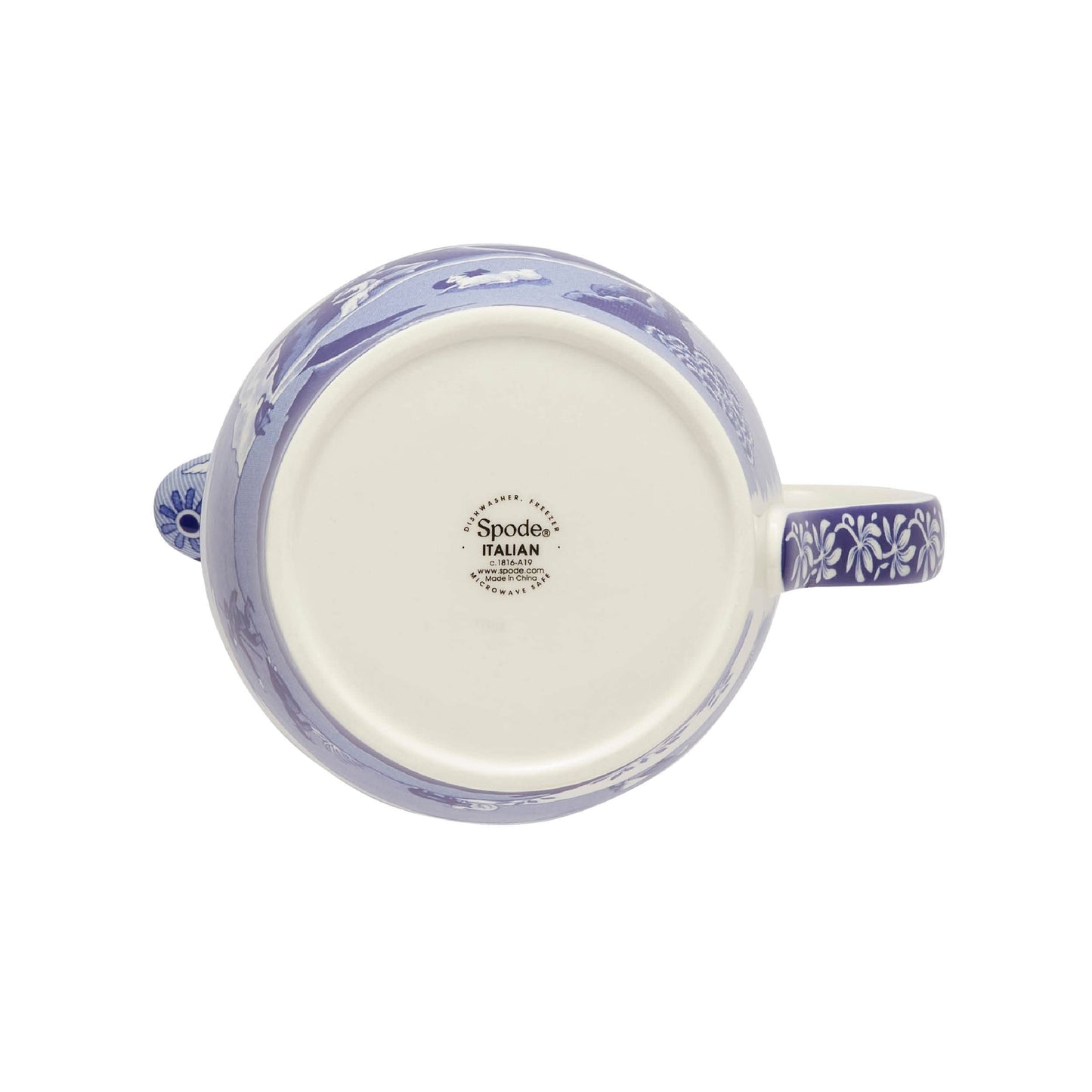 Blauer italienischer Krug von Spode | 3,5 Pint Fassungsvermögen | Wohndekor für Kaminsims oder Tafelaufsatz | Verwendung als Wasserkrug oder Blumenvase | Aus feinem Porzellan | Spülmaschinenfest