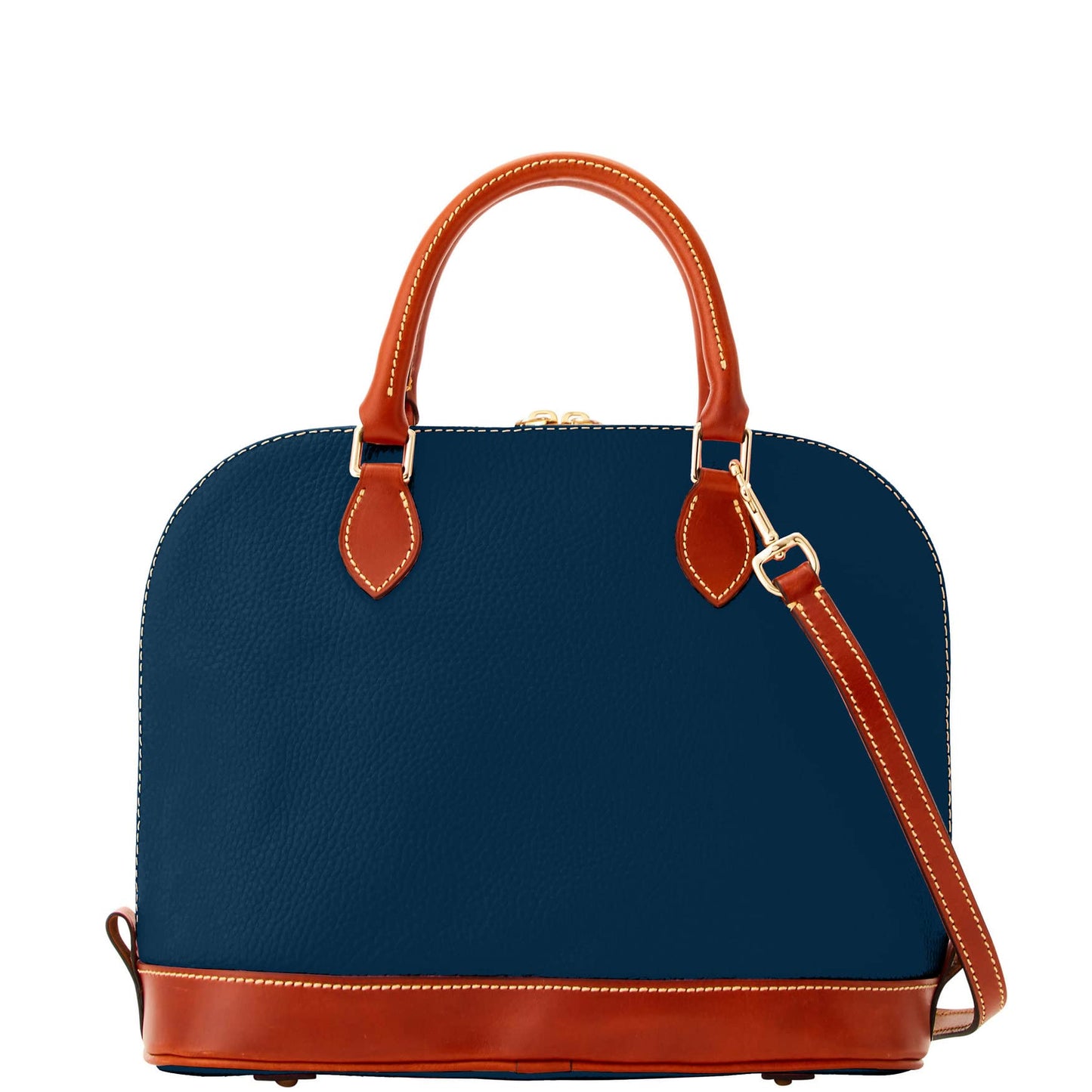 Dooney & Bourke Women's Zip Zip Satchel in Pebble Grain Leather, Large Handbag with Adjustable & Detachable Shoulder Strap