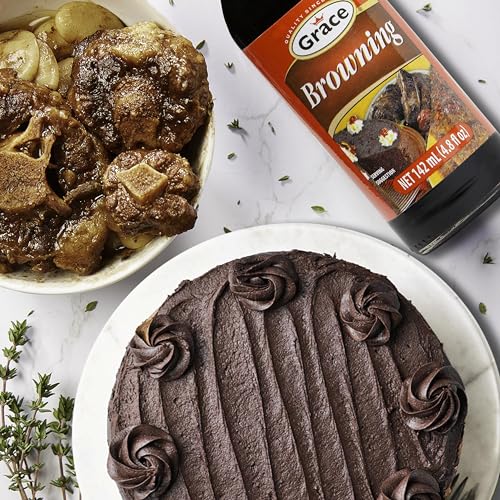 Grace Browning Sauce Jamaican 4.8oz - 3 Pack Browning Sauce for Grilling & Baking Jamaican Food - Jamaican Seasoning Sauce for Beef Gravy Vegetarian Gravy Brown Gravy Sauce & Oxtail Seasoning Jamaican