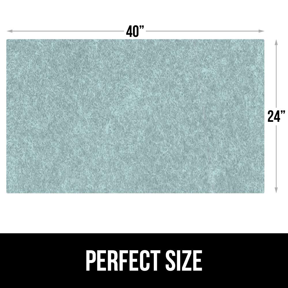 Gorilla Grip LeakGuard, nicht klebende Unterspülmatte für Küchenschränke, 24 x 40, wasserdichte, schnell trocknende Regaleinlage, langlebige, saugfähige Filzmatten für Badezimmerwaschbecken, Schränke, Kommoden, Damast, Taupe-Creme