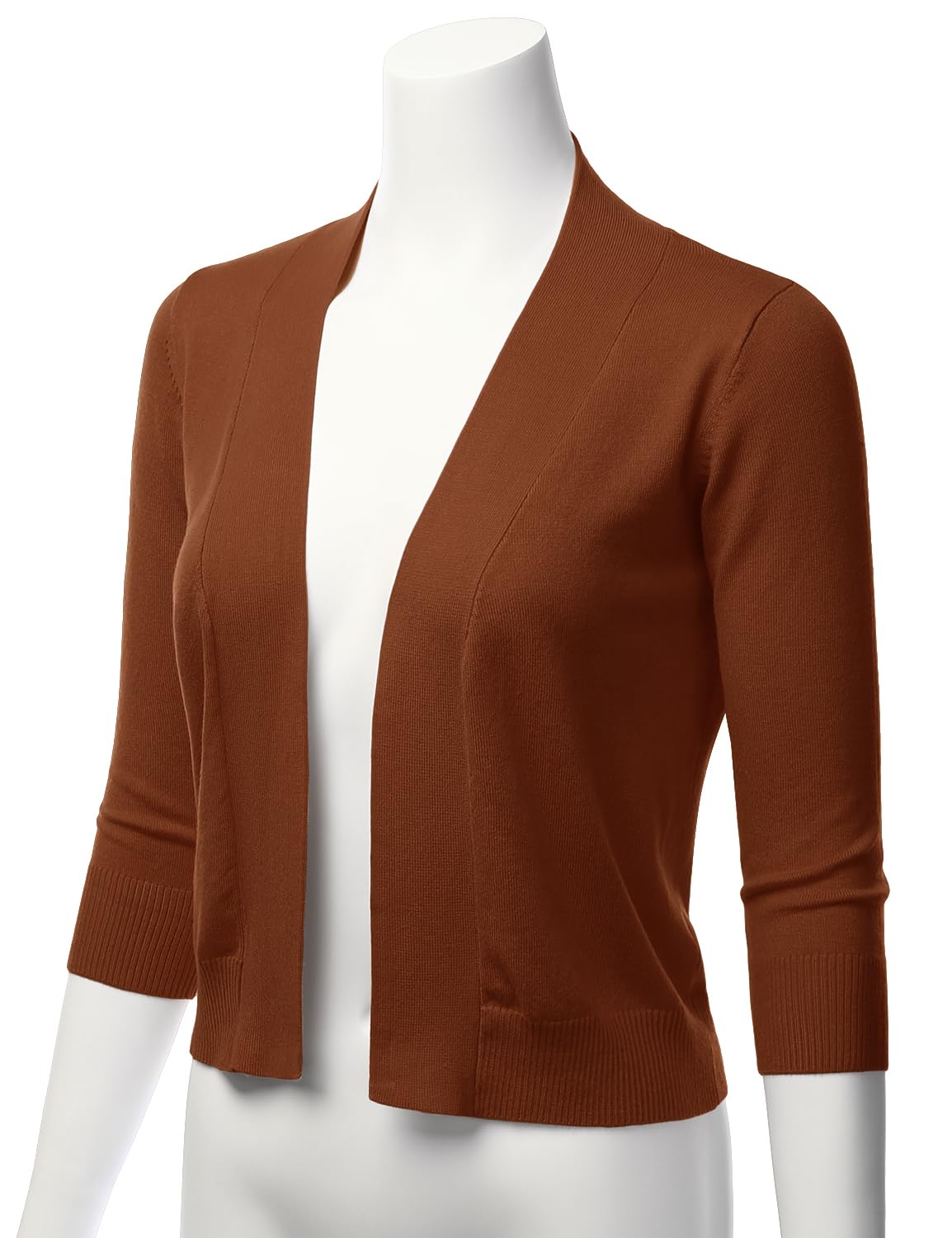 LALABEE Damen-Bolero, klassisch, 3/4-Ärmel, vorne offen, kurz, Cardigan, Shrugs für Kleider (S~XXL)