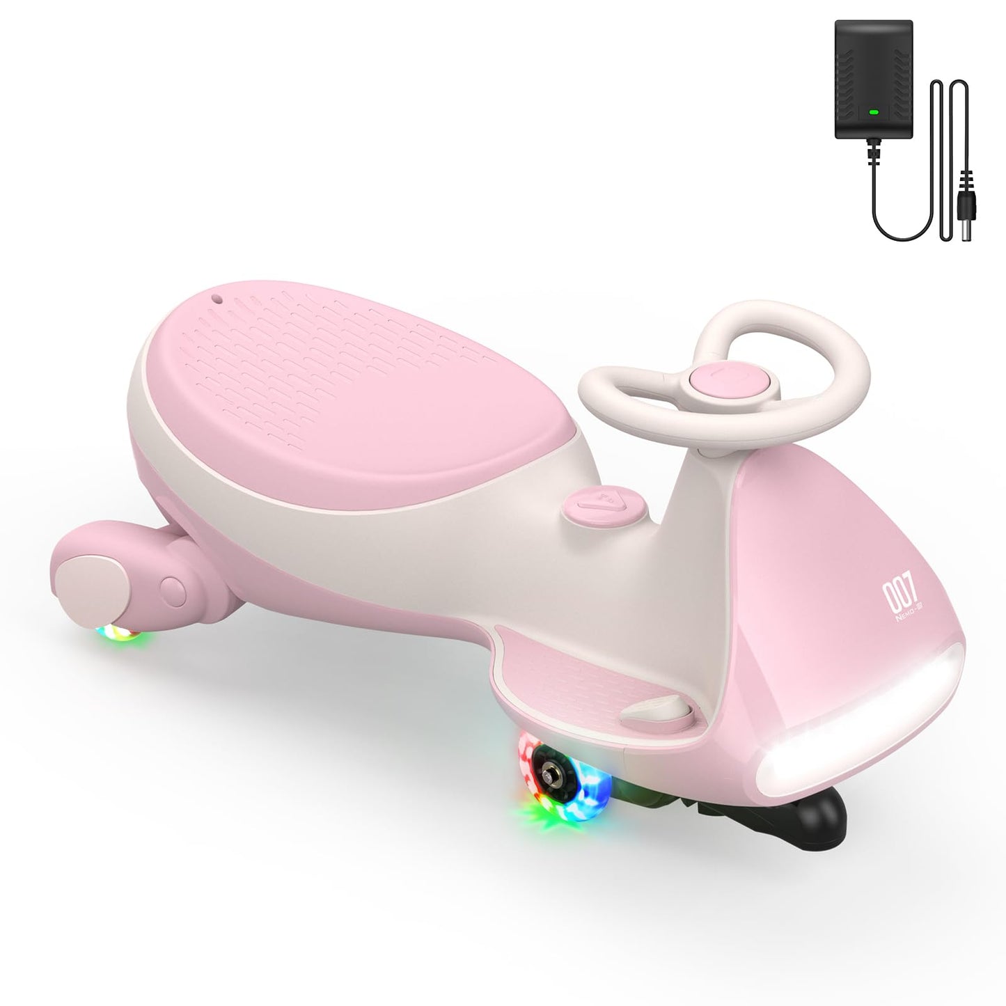 12V N7 Pro Electric Wiggle Car – Pedal-Powered Fun for Kids, Lights & Bluetooth Ride-On (by Fanttik)