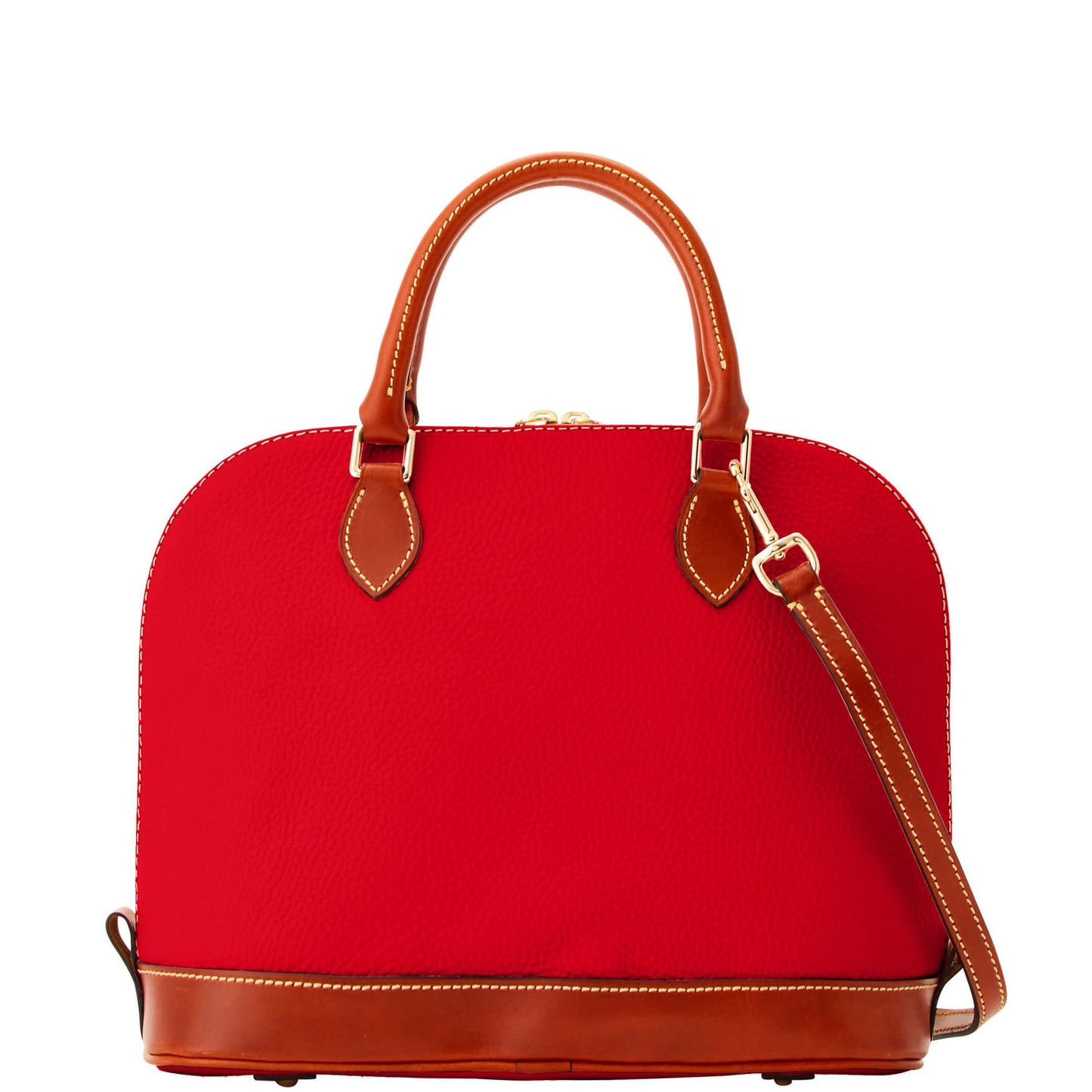 Dooney & Bourke Women's Zip Zip Satchel in Pebble Grain Leather, Large Handbag with Adjustable & Detachable Shoulder Strap