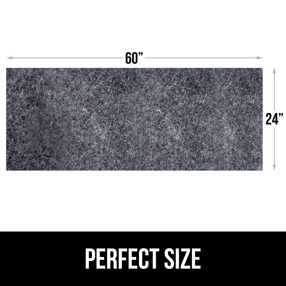 Gorilla Grip LeakGuard, nicht klebende Unterspülmatte für Küchenschränke, 24 x 40, wasserdichte, schnell trocknende Regaleinlage, langlebige, saugfähige Filzmatten für Badezimmerwaschbecken, Schränke, Kommoden, Damast, Taupe-Creme