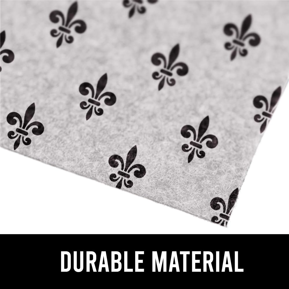 Gorilla Grip LeakGuard, nicht klebende Unterspülmatte für Küchenschränke, 24 x 40, wasserdichte, schnell trocknende Regaleinlage, langlebige, saugfähige Filzmatten für Badezimmerwaschbecken, Schränke, Kommoden, Damast, Taupe-Creme
