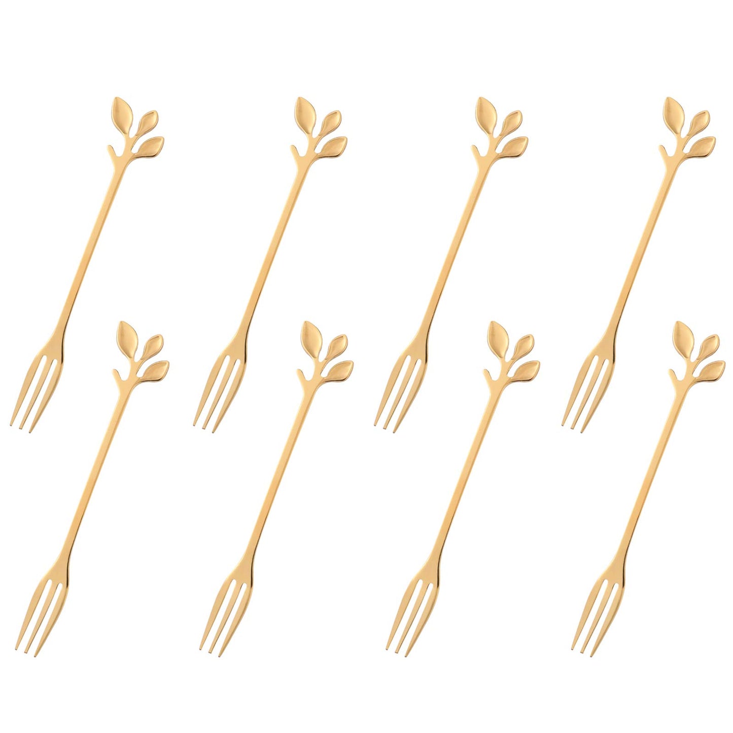 10 Pcs Long Handle Teaspoons, Gold Stainless Steel Stirring Coffee Spoons, Mixing Spoons Set For Ice Cream Cocktail (Gold)
